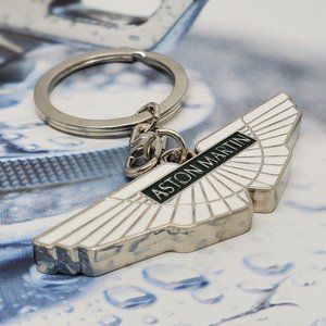 Aston Martin Key Chain Key Ring Large Steel Keychain Solid Heavy Metal K…